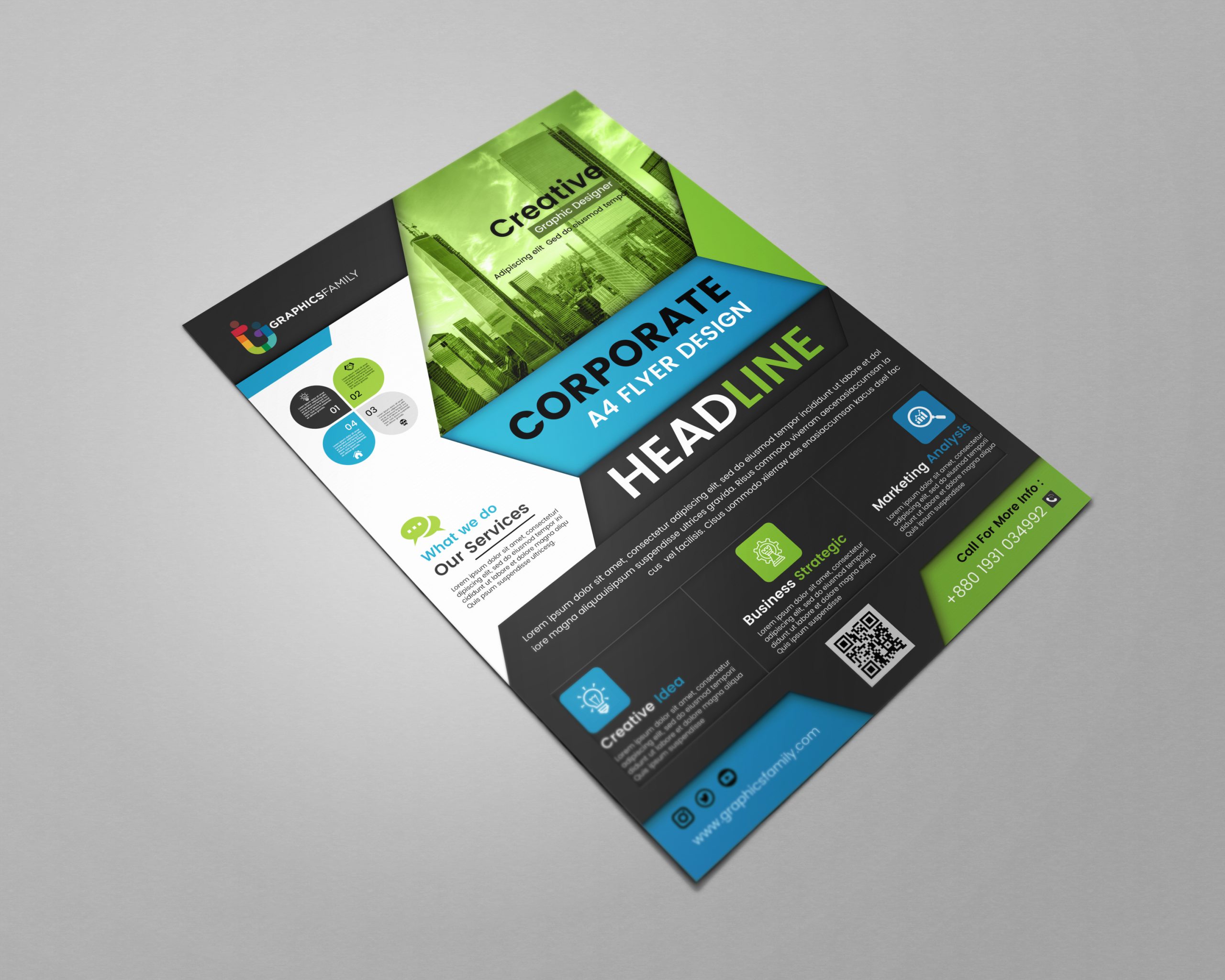 Blue Corporate Flyer Template