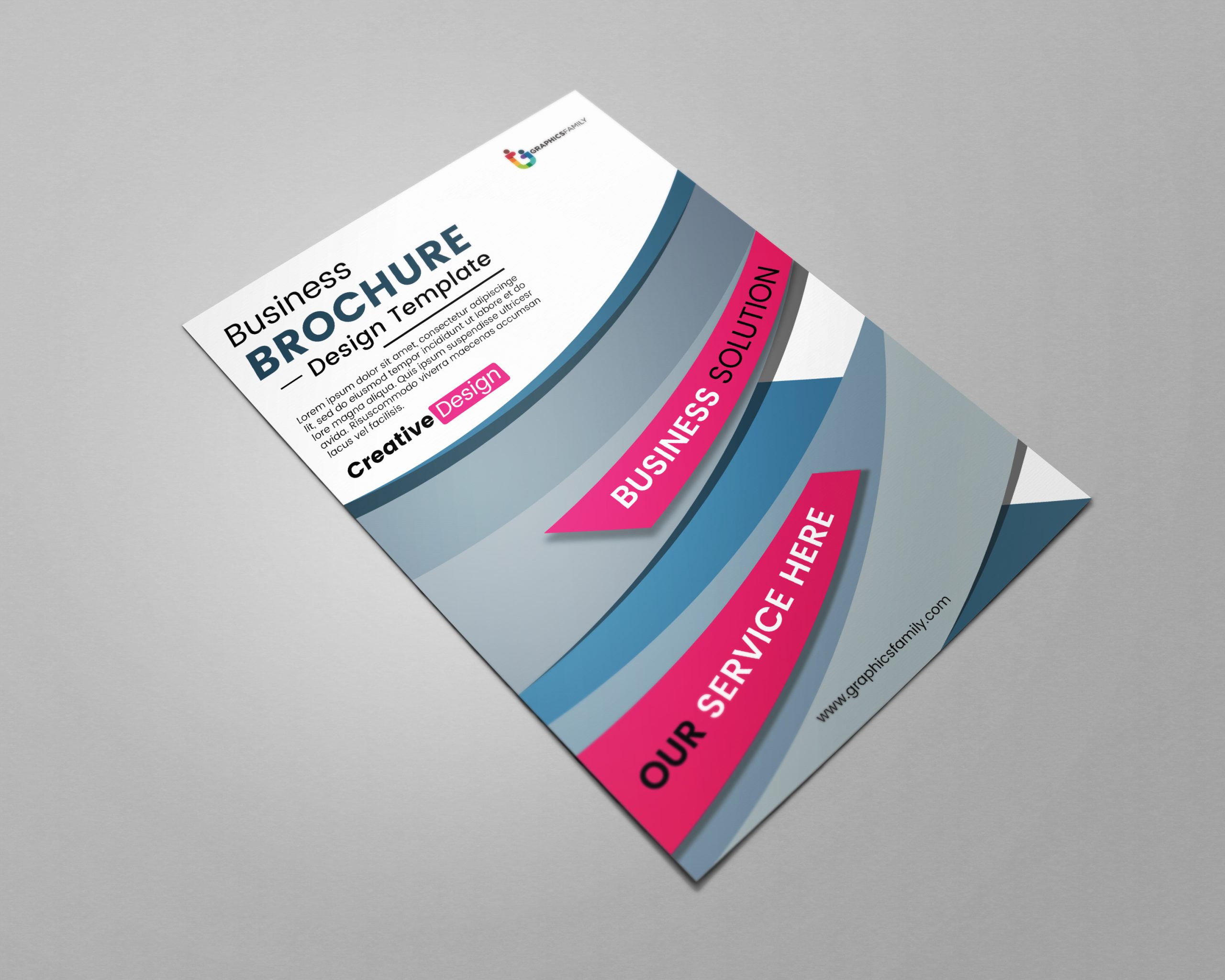 Business brochure design template vector image