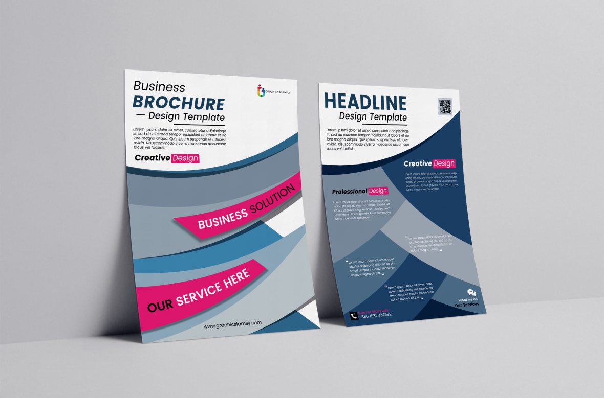 Business brochure design template vector image