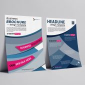 Business brochure design template vector image