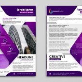 Business flyer template vector image