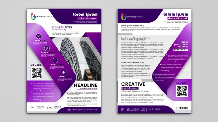 Business flyer template vector image