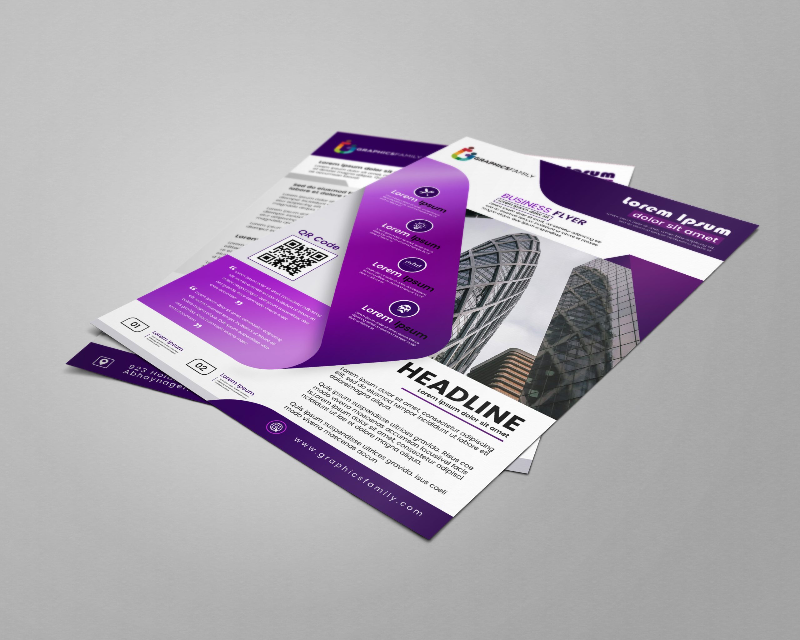 Business flyer template vector image