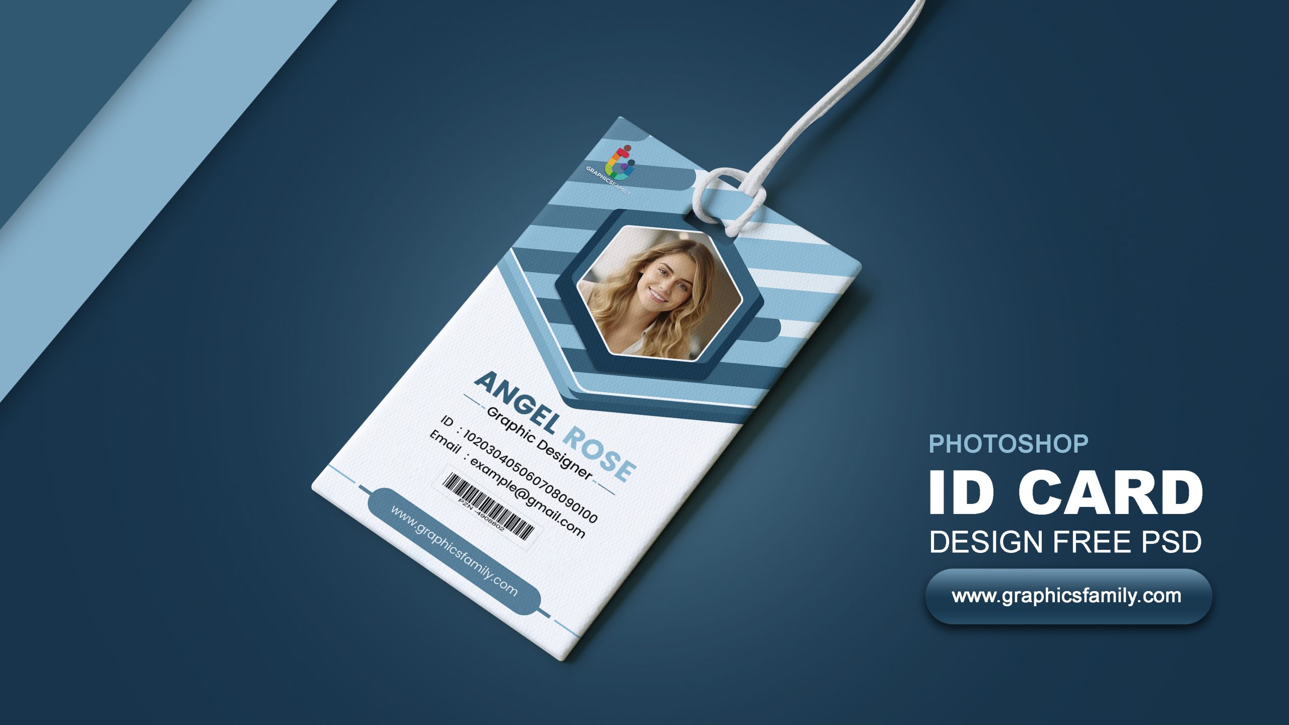 Clean modern employee id card design