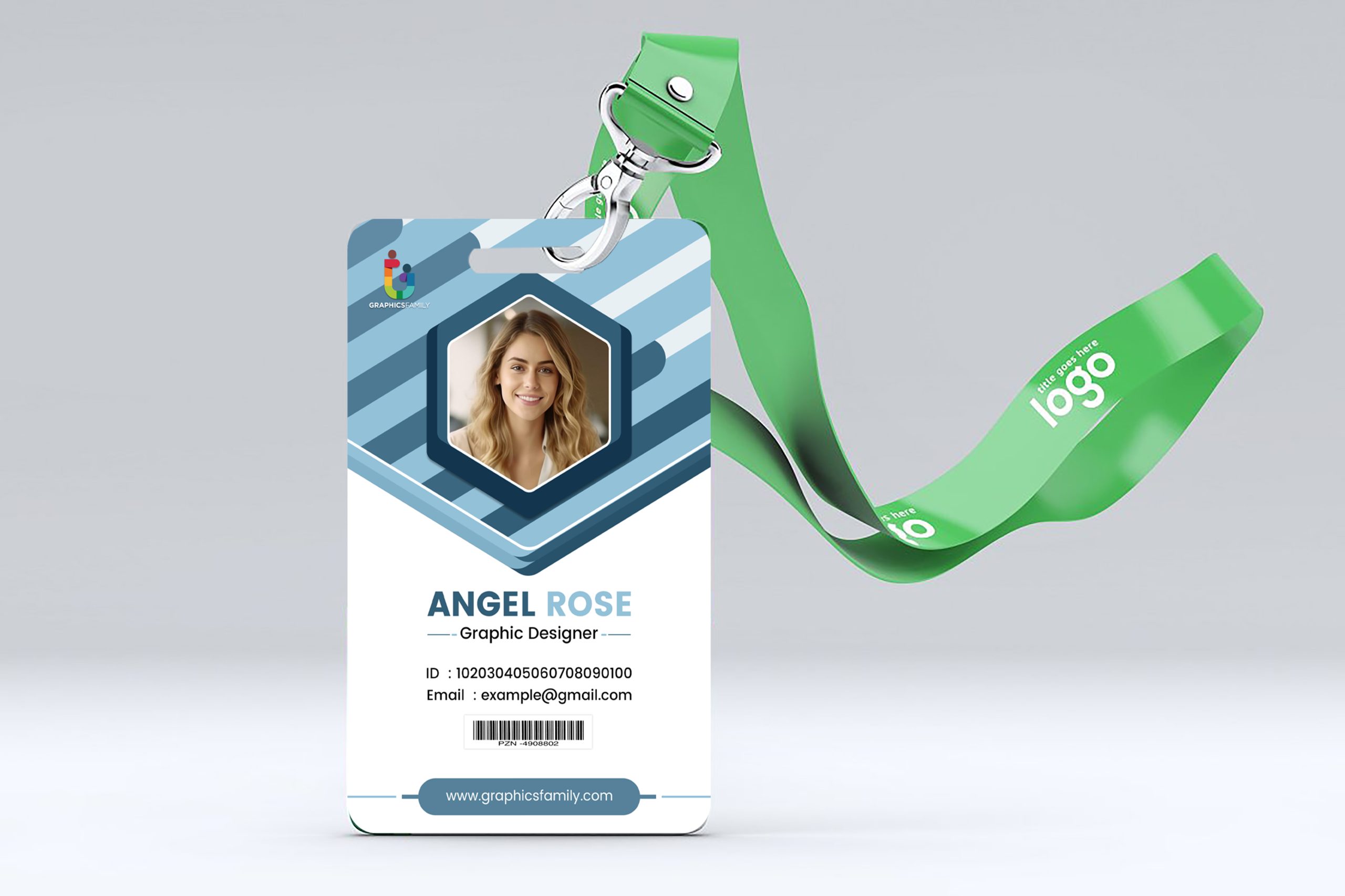 Clean modern employee id card design