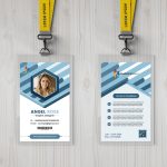 Clean modern employee id card design