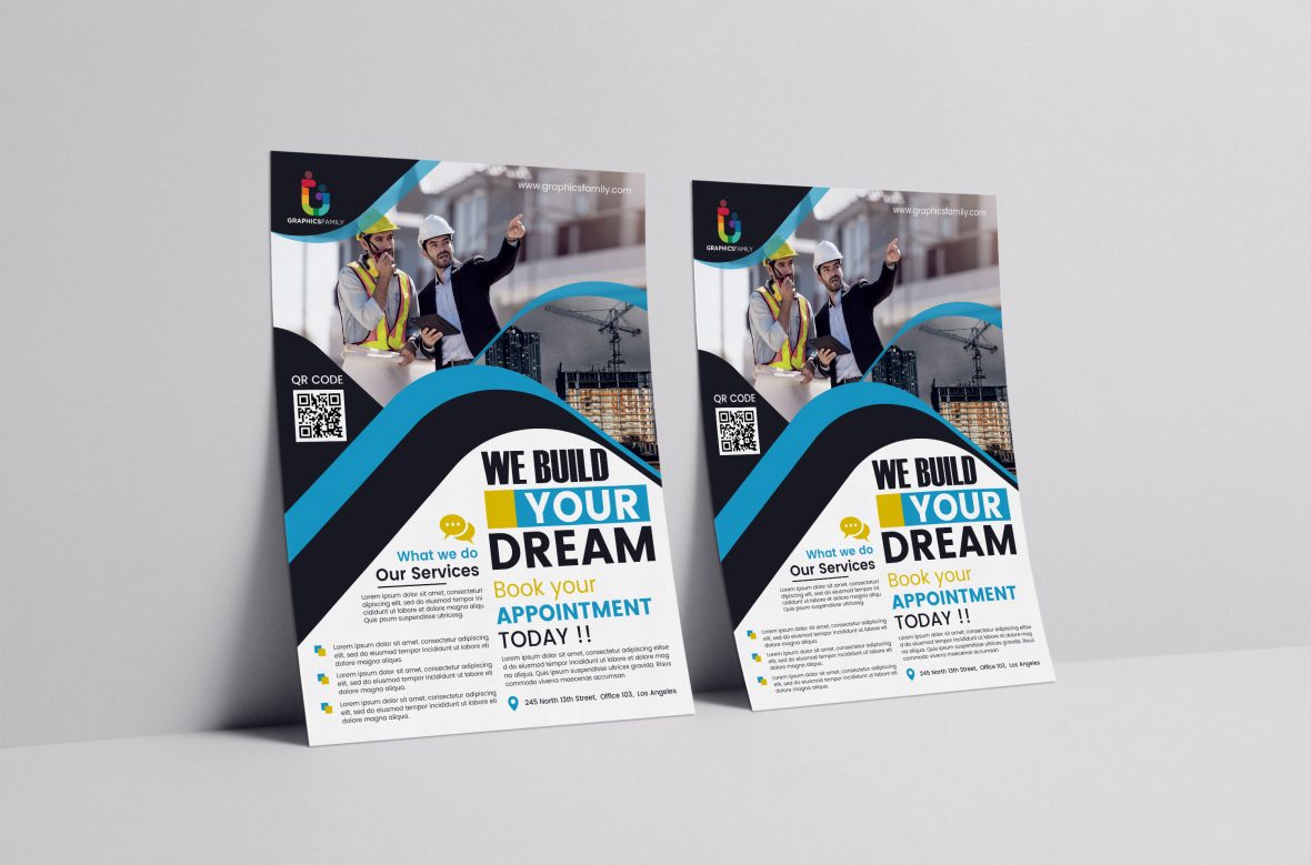 Construction Company Flyer Template