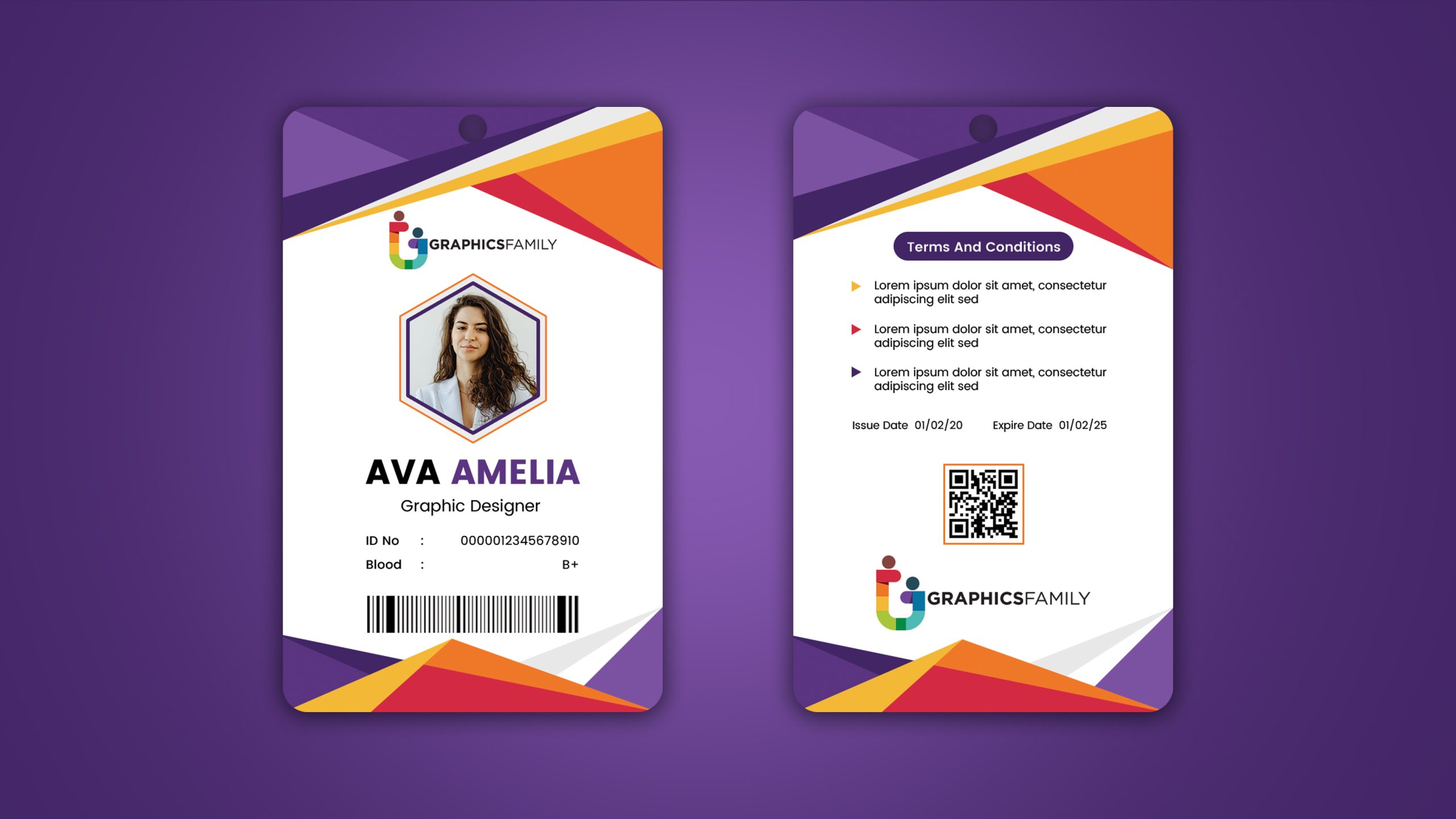 Corporate Id Card Template Vector