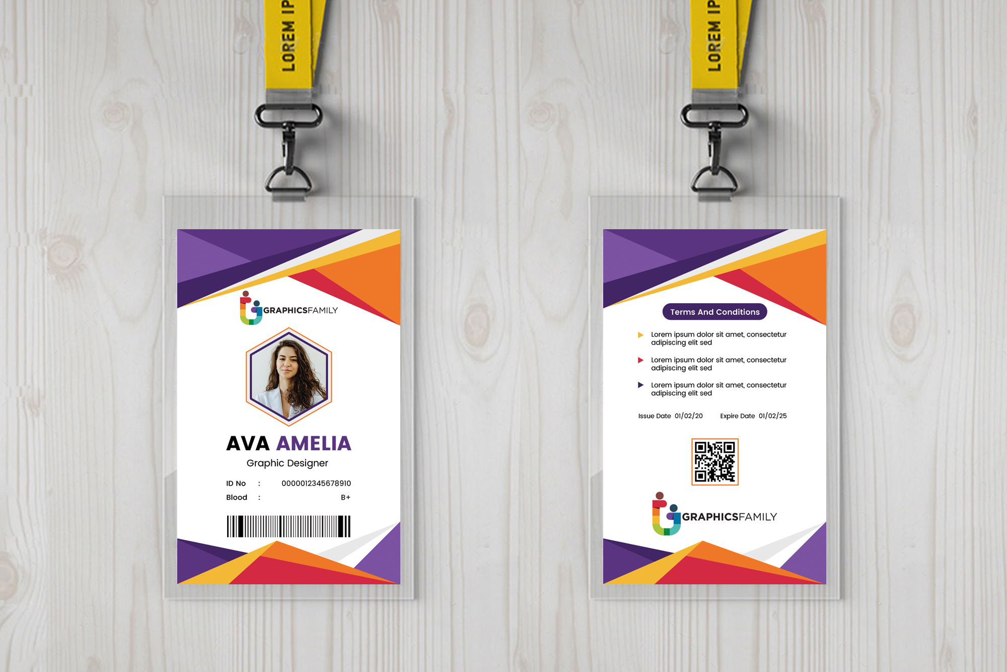 Corporate Id Card Template Vector