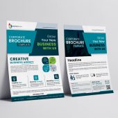 Corporate identity template brochure vector image