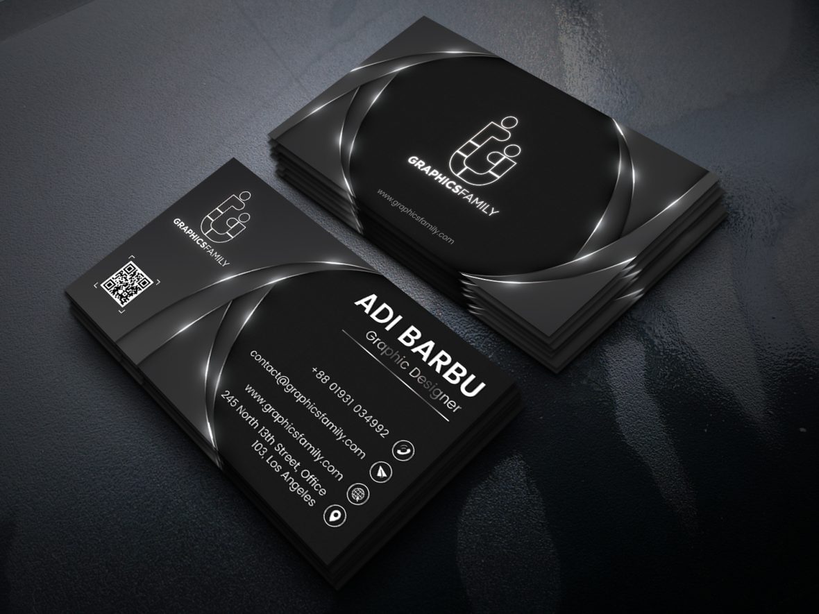 Dark Shiny Business Card Template