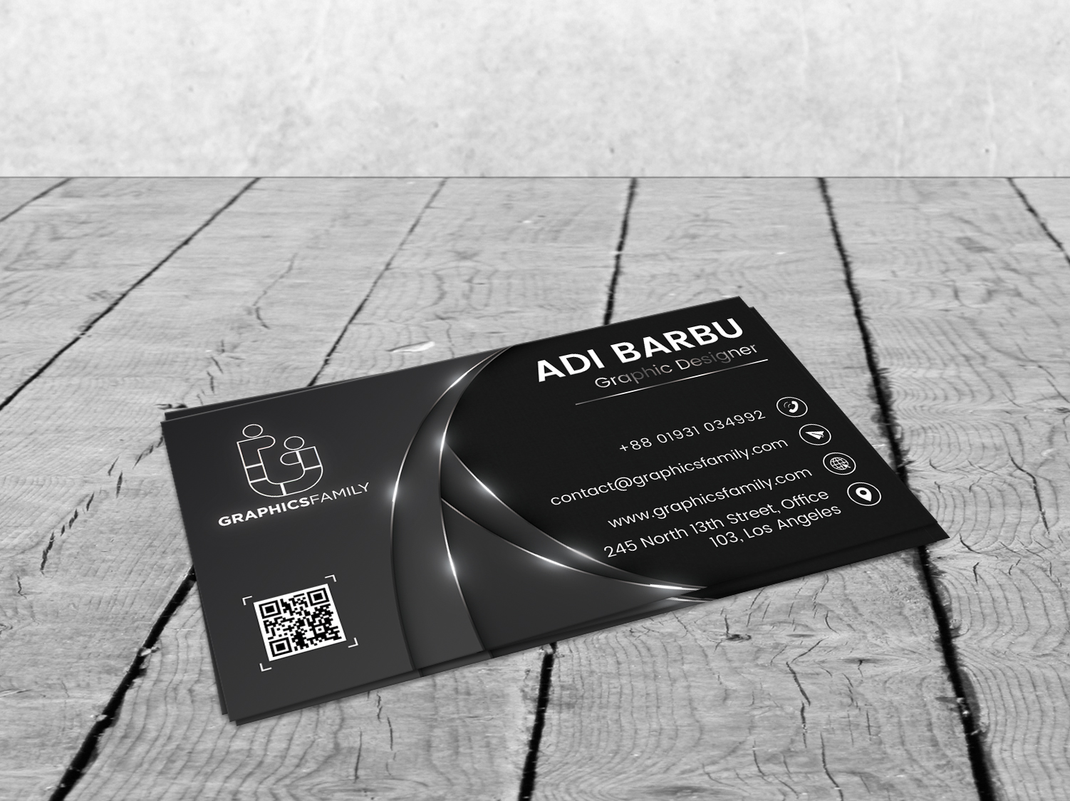 Dark Shiny Business Card Template