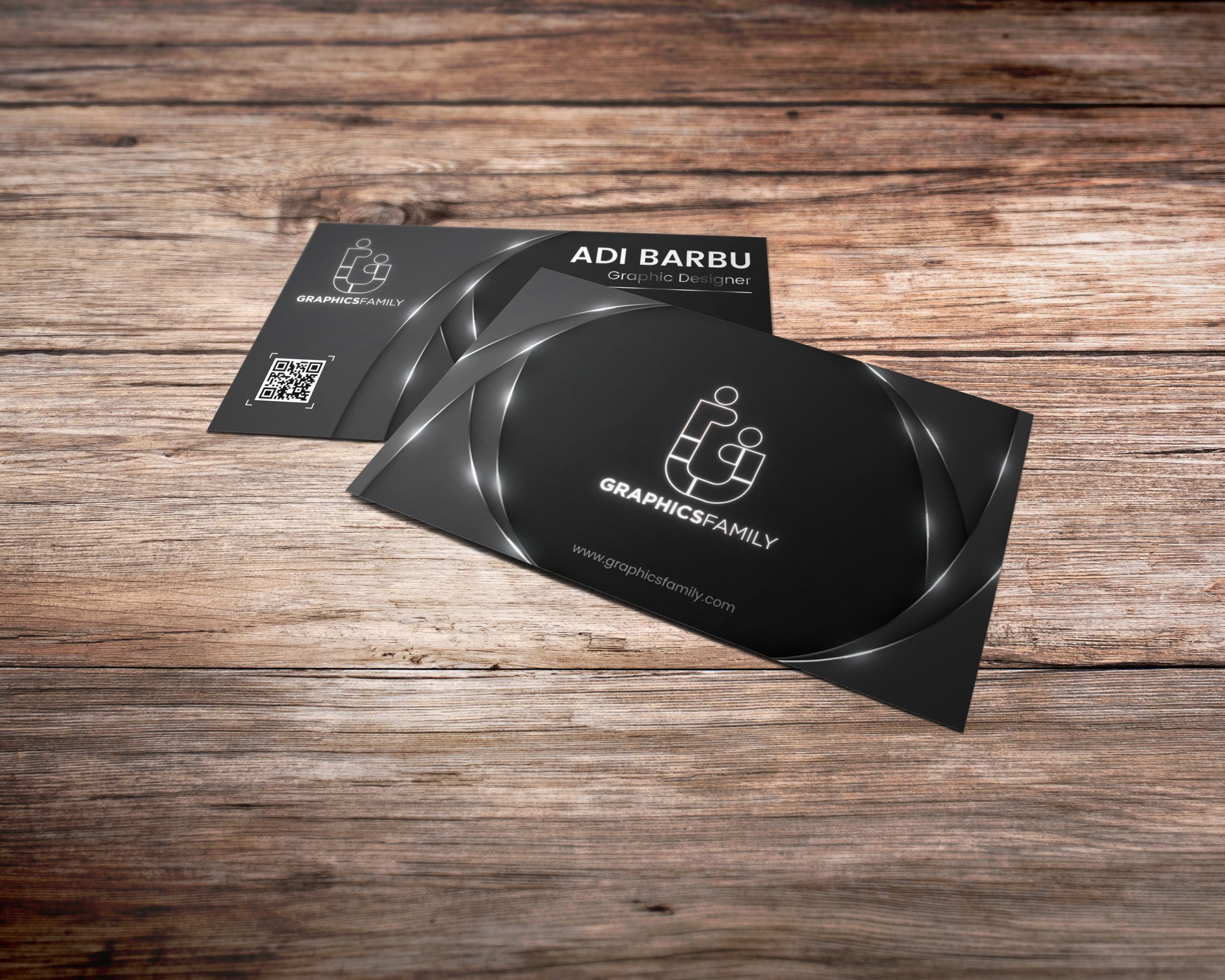 Dark Shiny Business Card Template