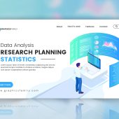 Data analysis research planning statistics vector image