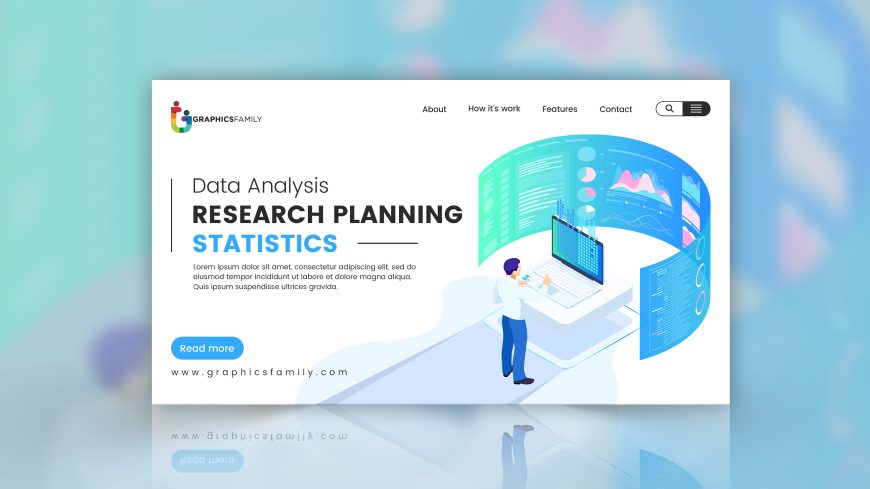 Data analysis research planning statistics vector image