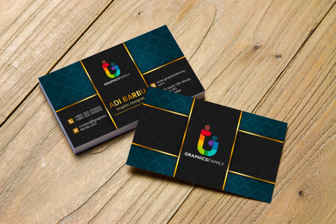 Elegant Ornamental Dark Business Card Template