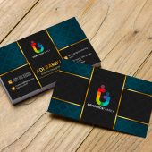 Elegant Ornamental Dark Business Card Template