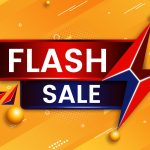 Flash sale template vector image