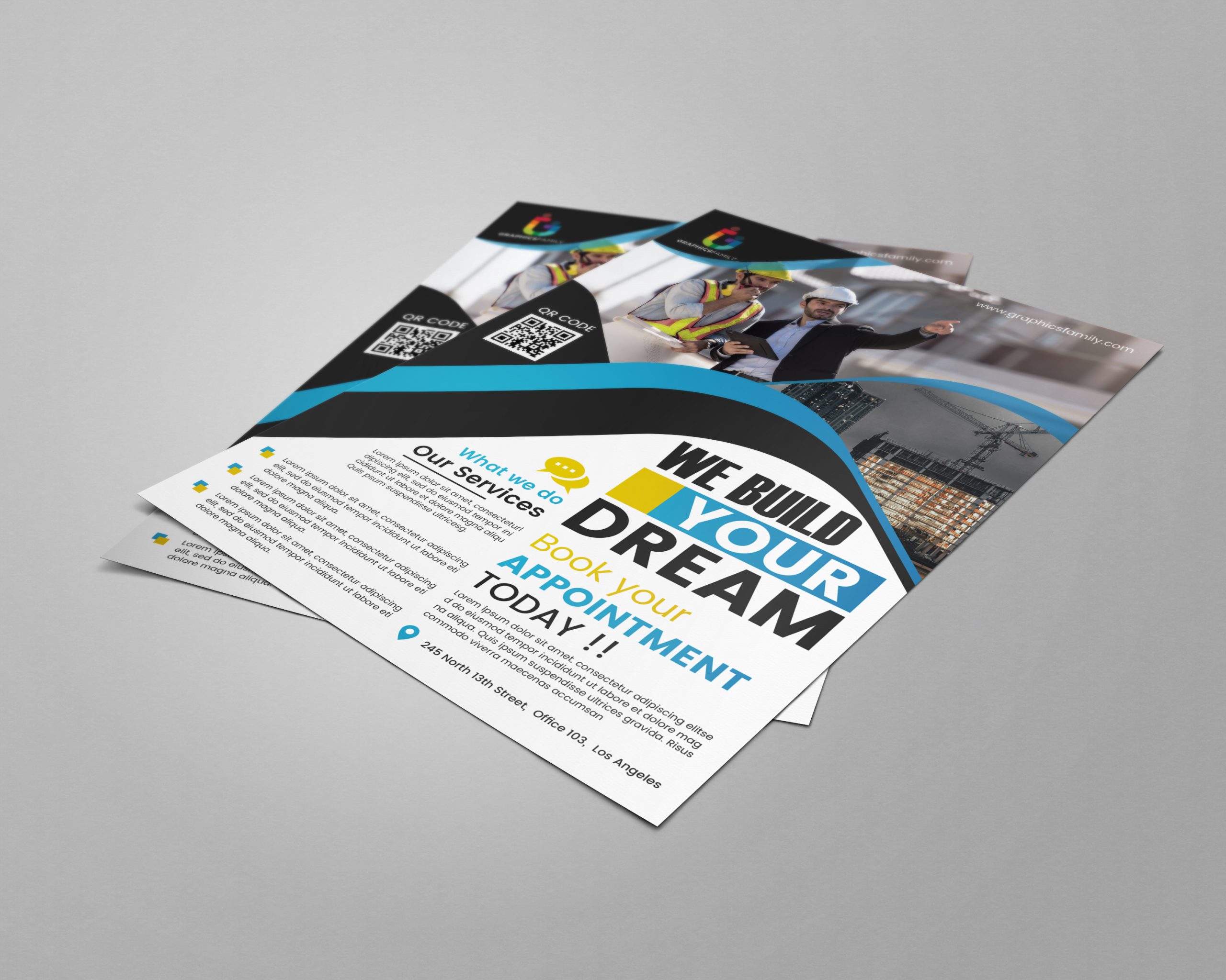 Construction Company Flyer Template