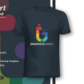 T-shirt mock-up template with heart vector image