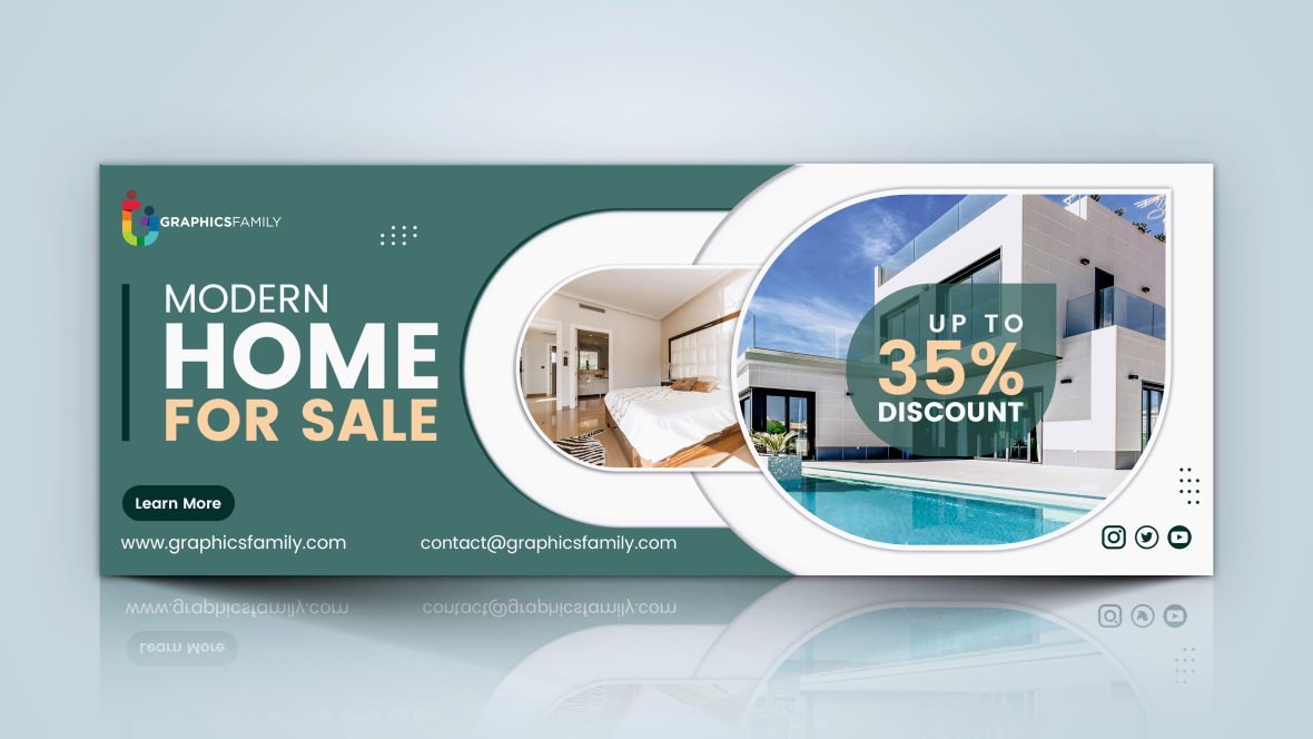 Free Modern Real Estate Facebook Cover Template