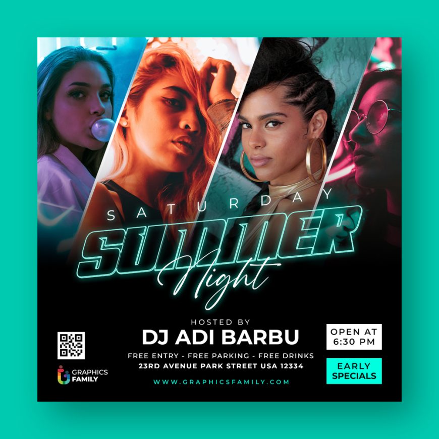 Free Night Club Flyer Template