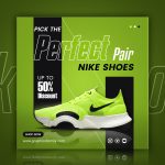 Free PSD Shoes social media Instagram post banner template