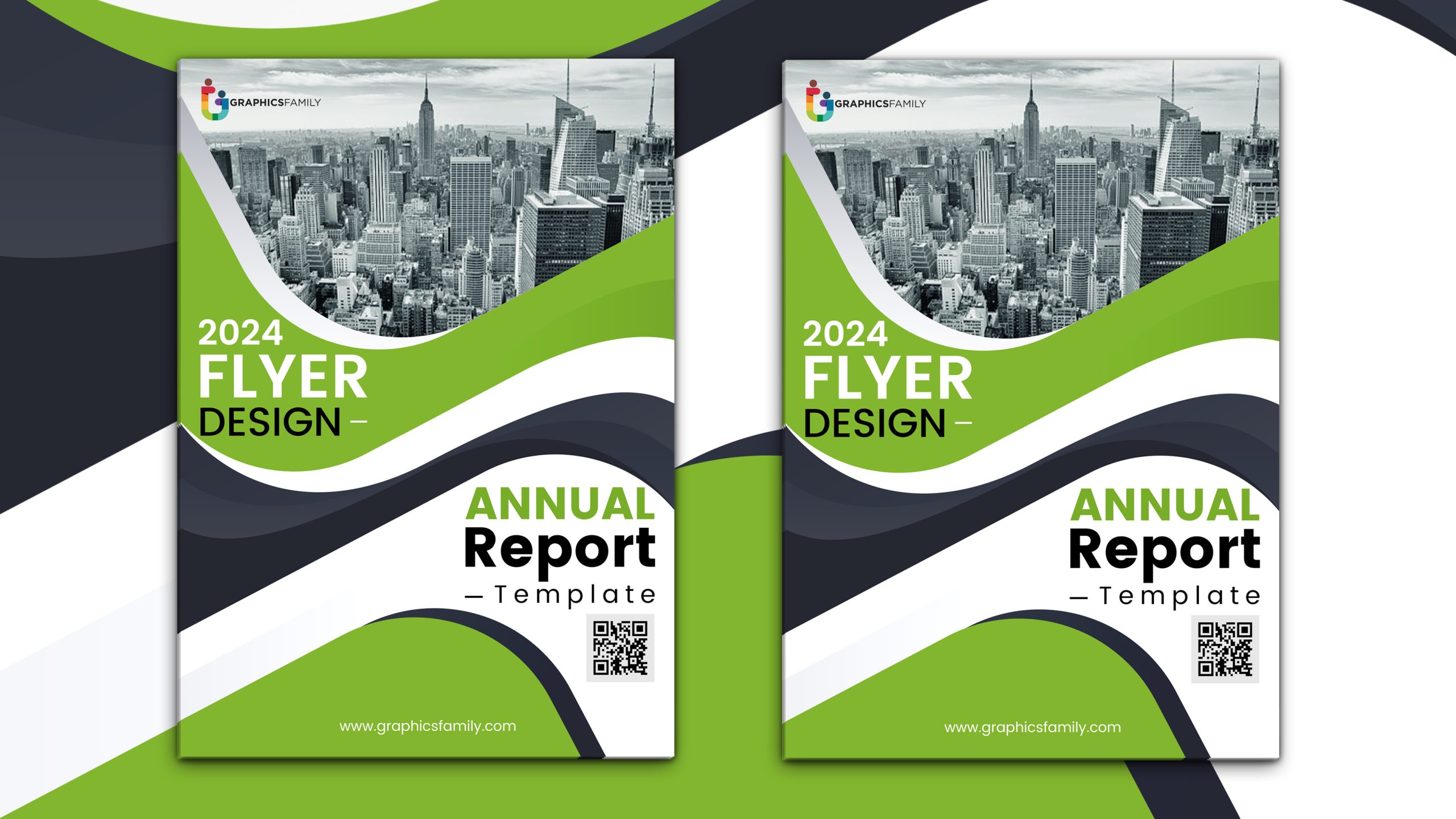 Green Cover Annual Report Template