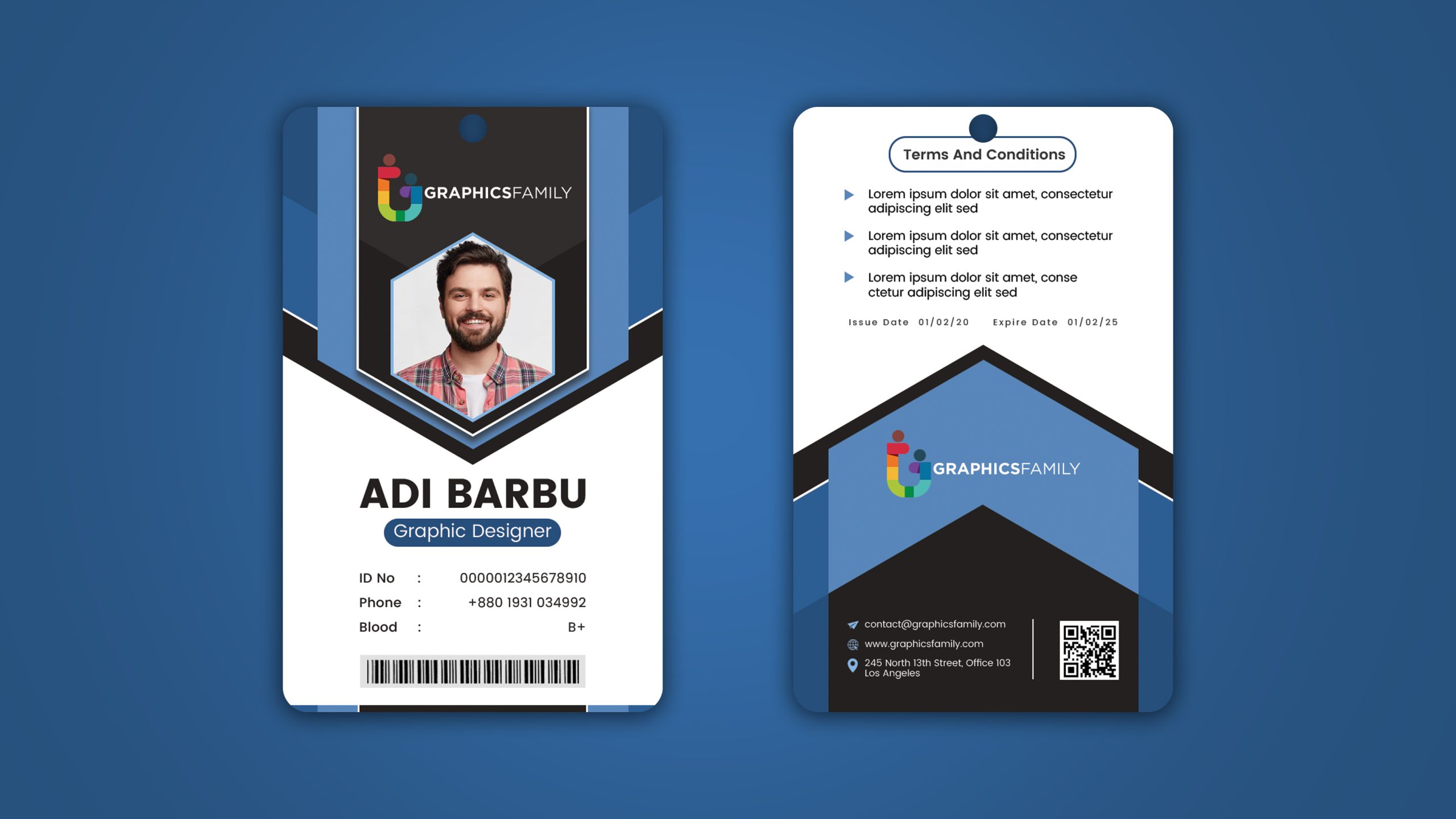 Modern Corporate Business Id Card Template