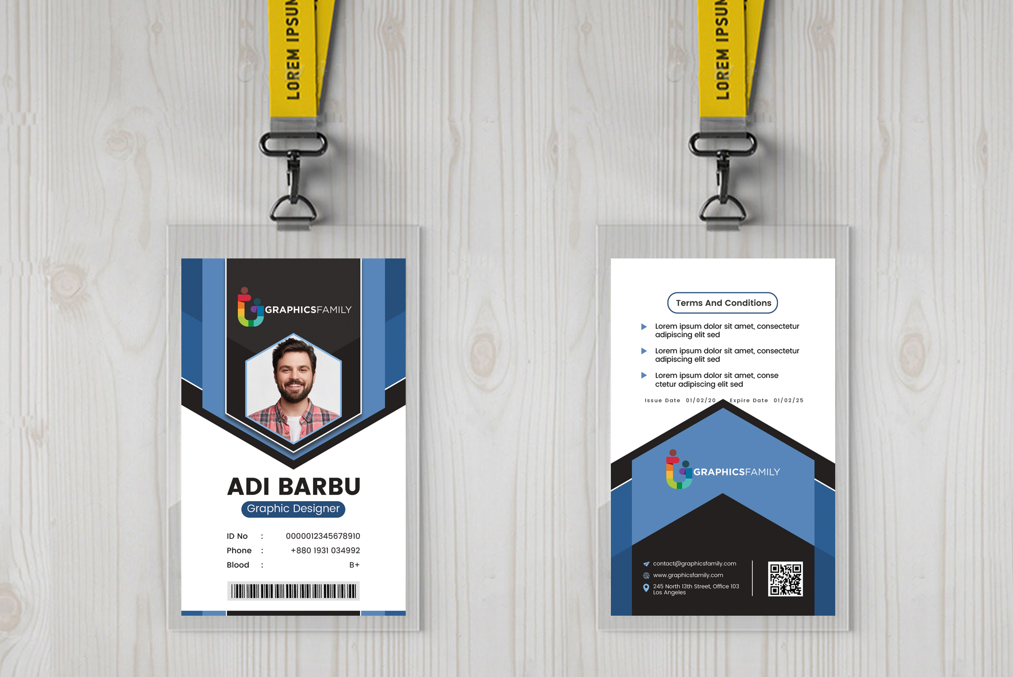 Modern Corporate Business Id Card Template