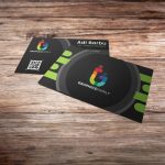 Modern Green And Black Business Card Template