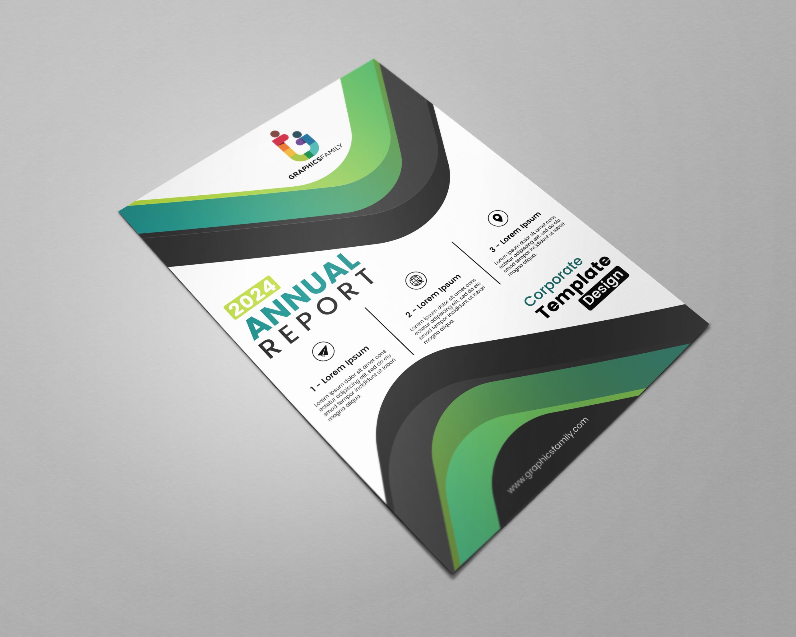 Modern annual report design template concept vector image