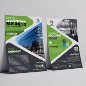 Modern corporate business flyer layout design template