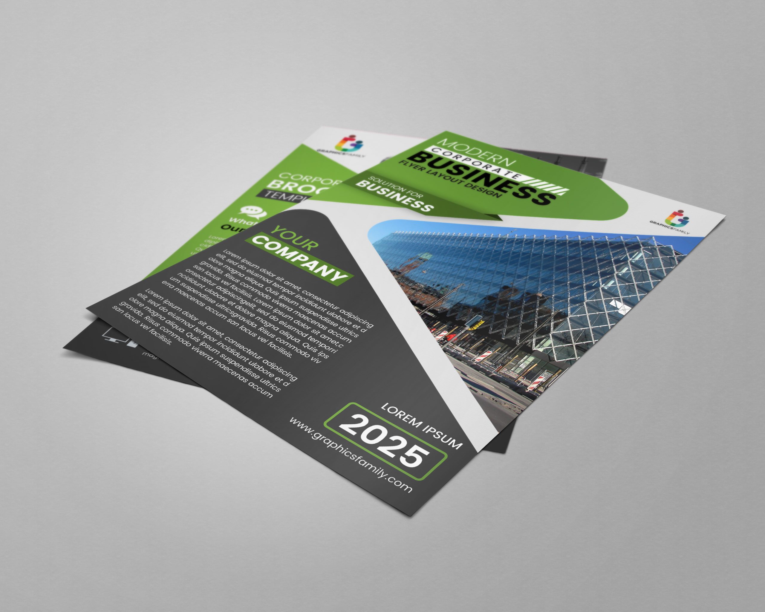 Modern corporate business flyer layout design template