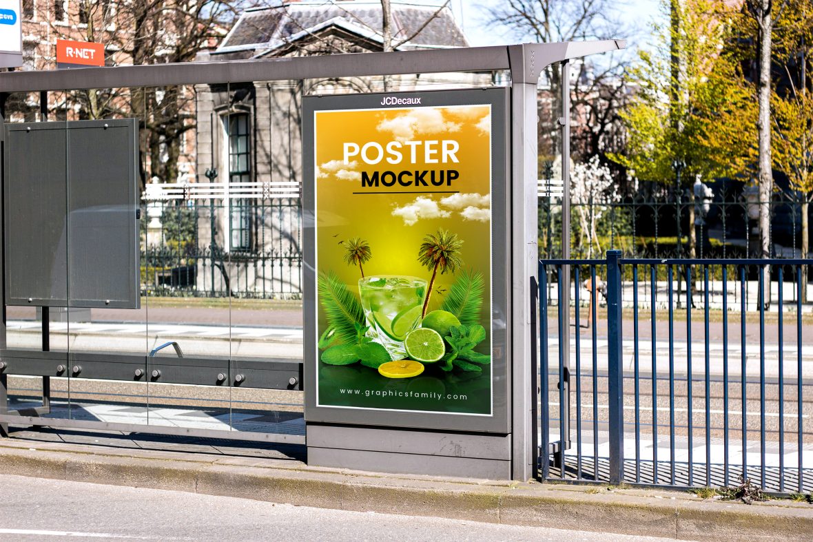 Realistic Advertisement Poster Mockup