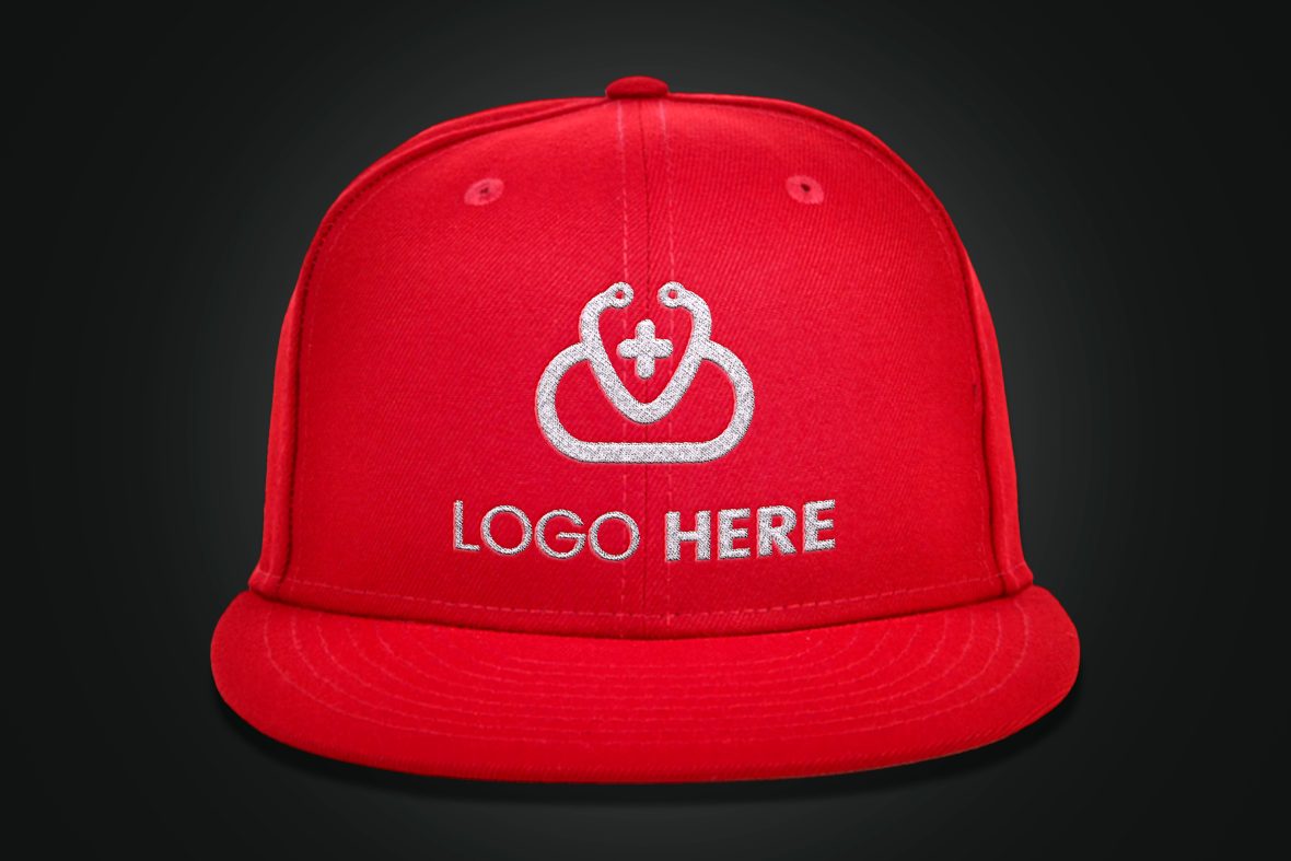 Red Cap Logo Mockup by GraphicsFamily