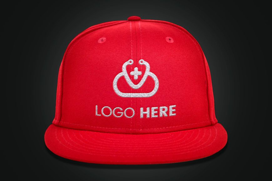 Red Cap Logo Mockup by GraphicsFamily