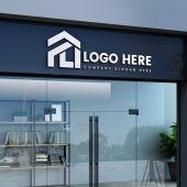 Storefront and Outdoor Sign 3D Logo Mockup