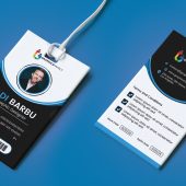 Clean modern employee identity card design