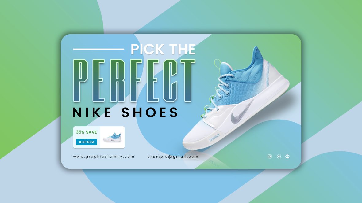 Ecommerce Shoes Website Banner Ad Design