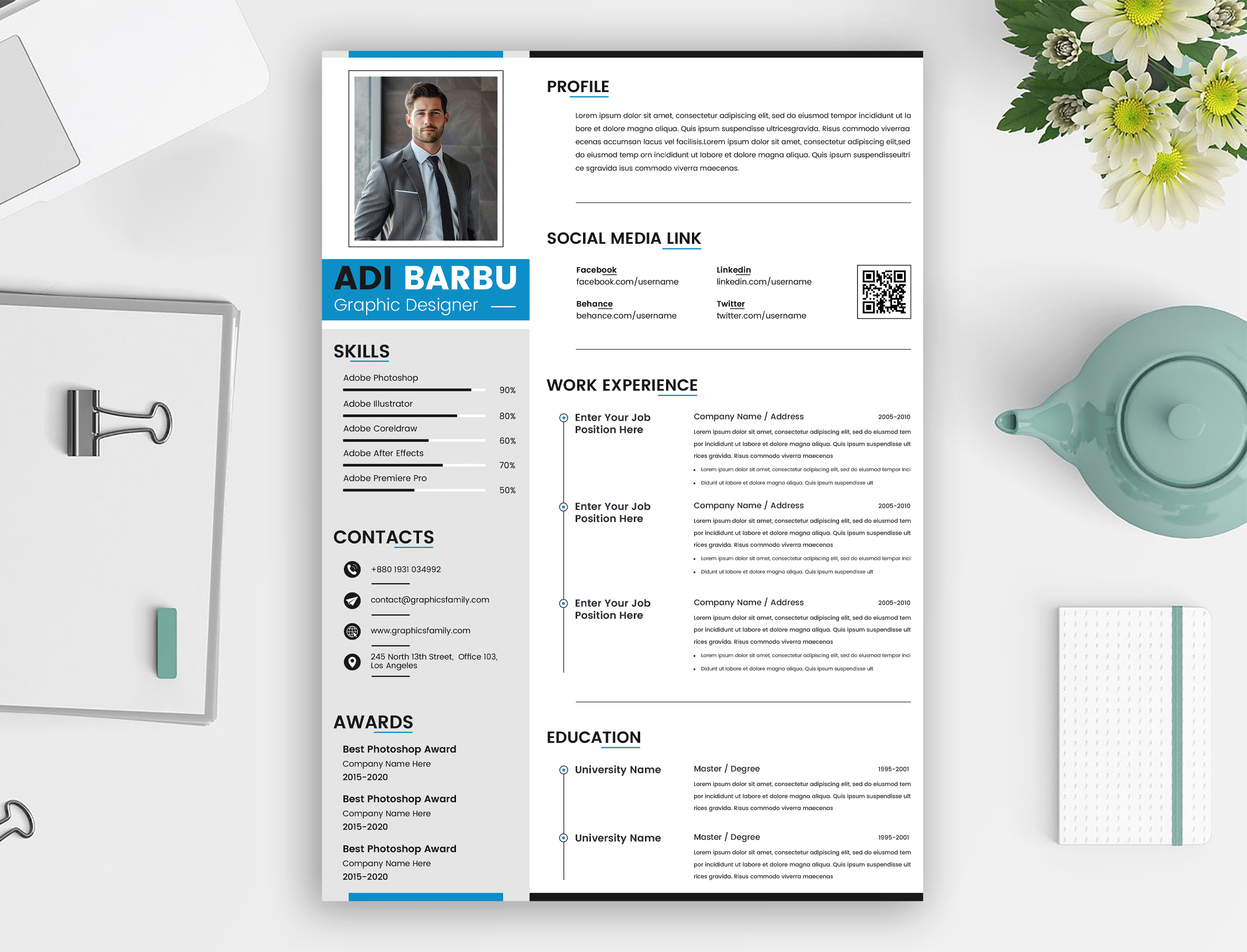 Elegant CV Resume Template