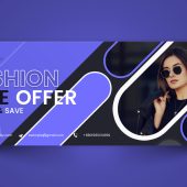 Free Fashion Sale Facebook Cover Design Template