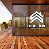 Free 3D Glass Logo Mockup for Creative Design