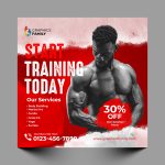 Free Fitness Social Media Post Design Template