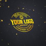 Free Logo Mockup Gold Foil Effect