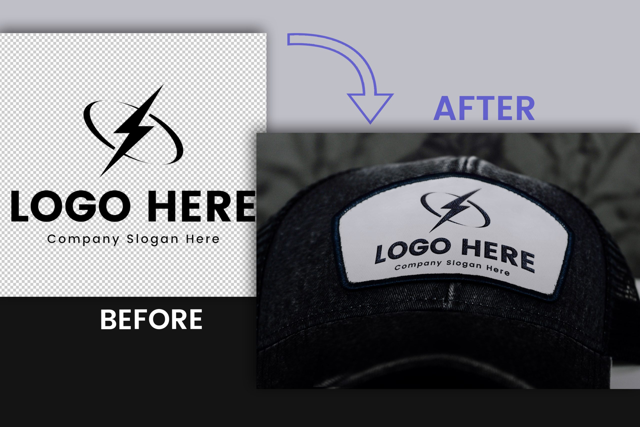 Black Hat Logo Mockup