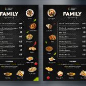 Free Black Restaurant Food Menu Design