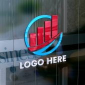 Business Office 3D Logo Mockup