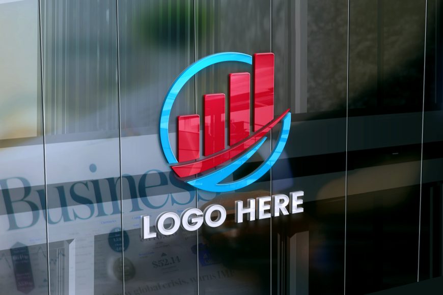 Business Office 3D Logo Mockup